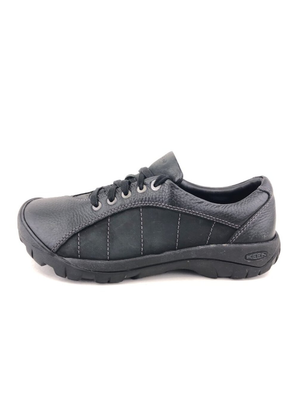 Keen Presidio Black Leather Low Hiking Shoes 10